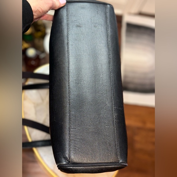 Salvatore Ferragamo Lizard Embossed Vara Tote + Matching Wallet Set • Vintage - Picture 7 of 16